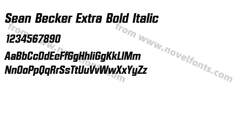 Sean Becker Extra Bold ItalicPreview