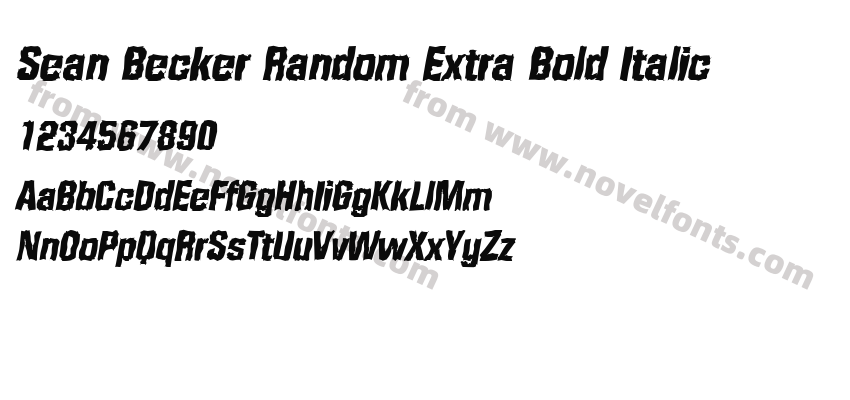 Sean Becker Random Extra Bold ItalicPreview