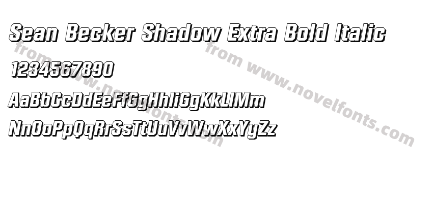 Sean Becker Shadow Extra Bold ItalicPreview