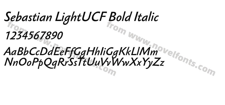 Sebastian LightUCF Bold ItalicPreview