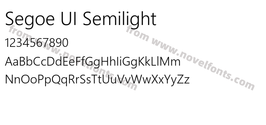 Segoe UI SemilightPreview