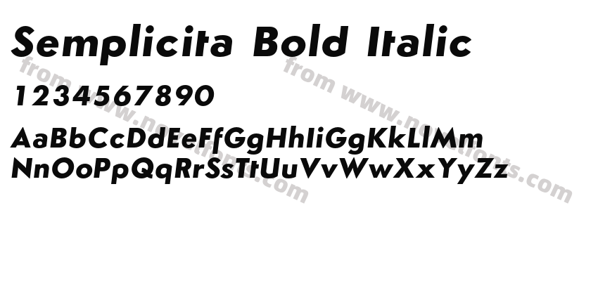 Semplicita Bold ItalicPreview