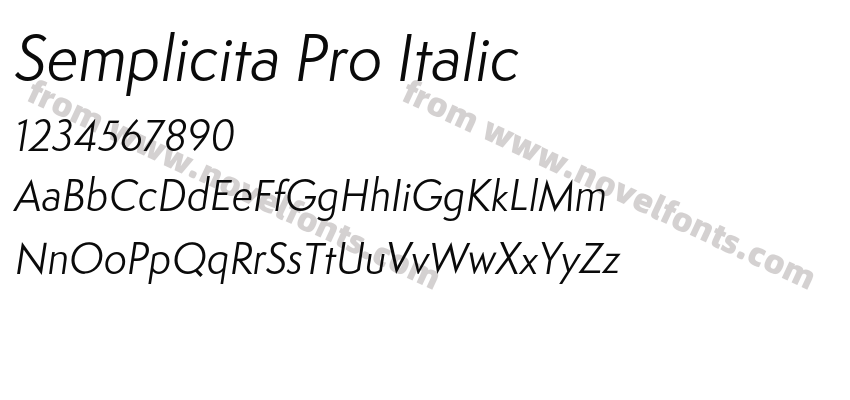 Semplicita Pro ItalicPreview