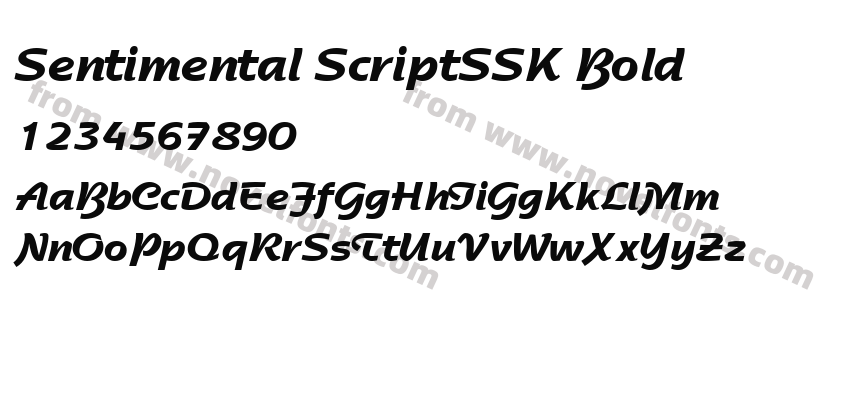 Sentimental ScriptSSK BoldPreview