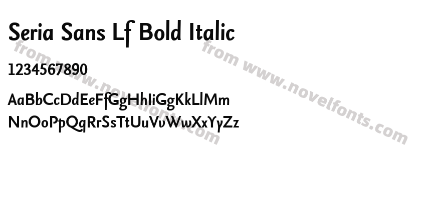 Seria Sans Lf Bold ItalicPreview