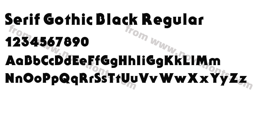 Serif Gothic Black RegularPreview