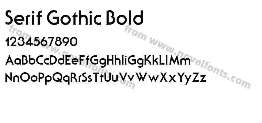 Serif Gothic BoldPreview