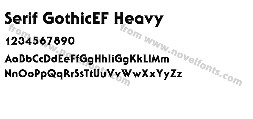 Serif GothicEF HeavyPreview