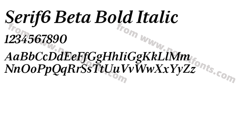 Serif6 Beta Bold ItalicPreview