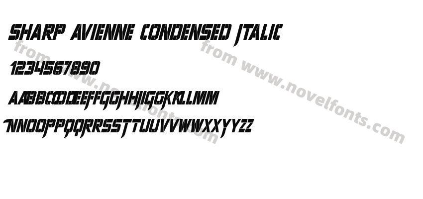 Sharp Avienne Condensed ItalicPreview