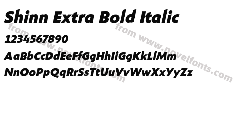 Shinn Extra Bold ItalicPreview