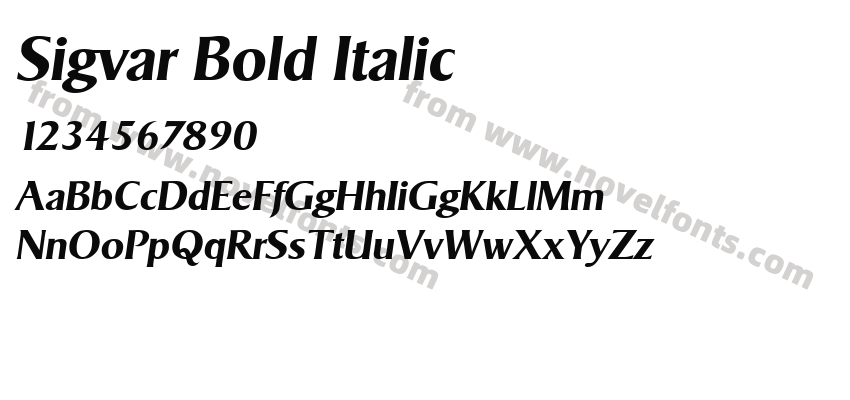 Sigvar Bold ItalicPreview