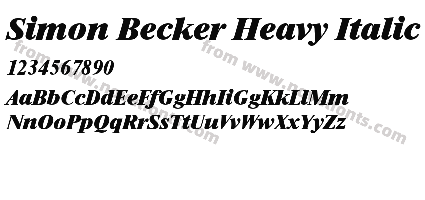 Simon Becker Heavy ItalicPreview