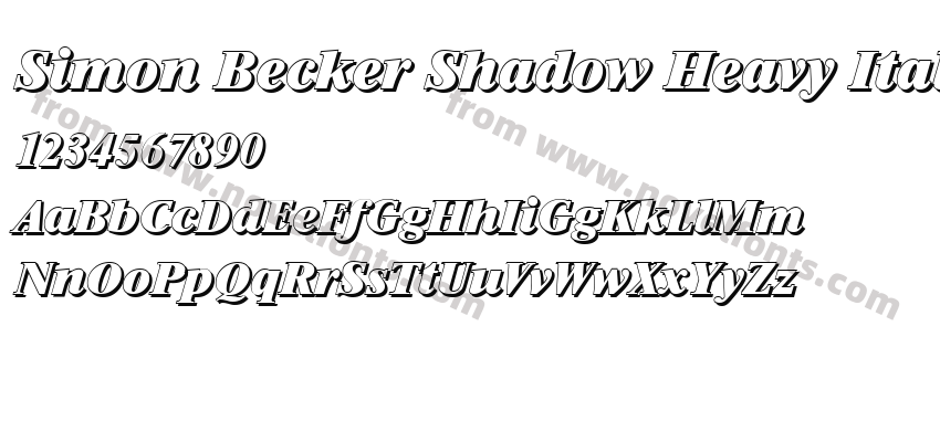 Simon Becker Shadow Heavy ItalicPreview