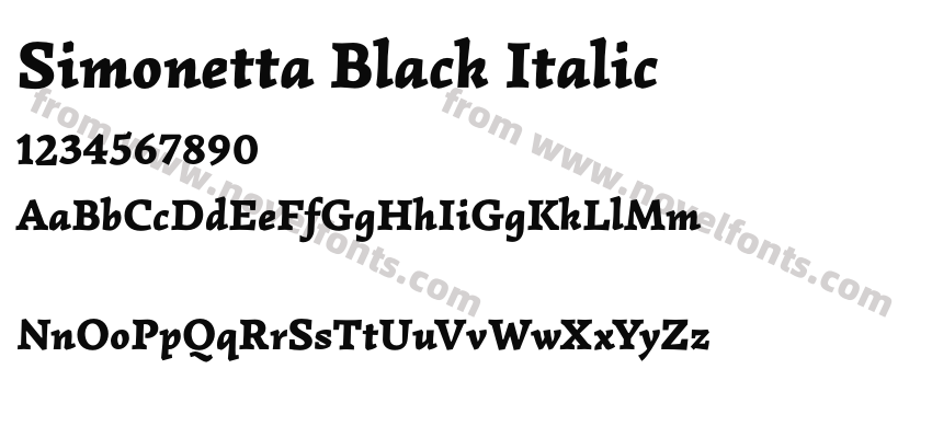 Simonetta Black ItalicPreview