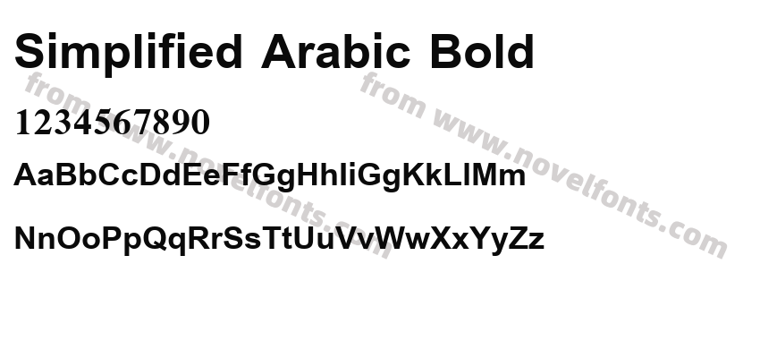 Simplified Arabic BoldPreview