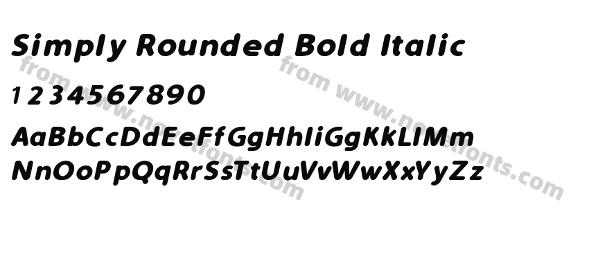 Simply Rounded Bold ItalicPreview