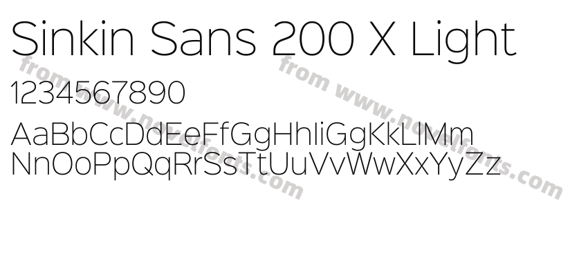 Sinkin Sans 200 X LightPreview