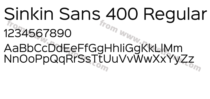 Sinkin Sans 400 RegularPreview