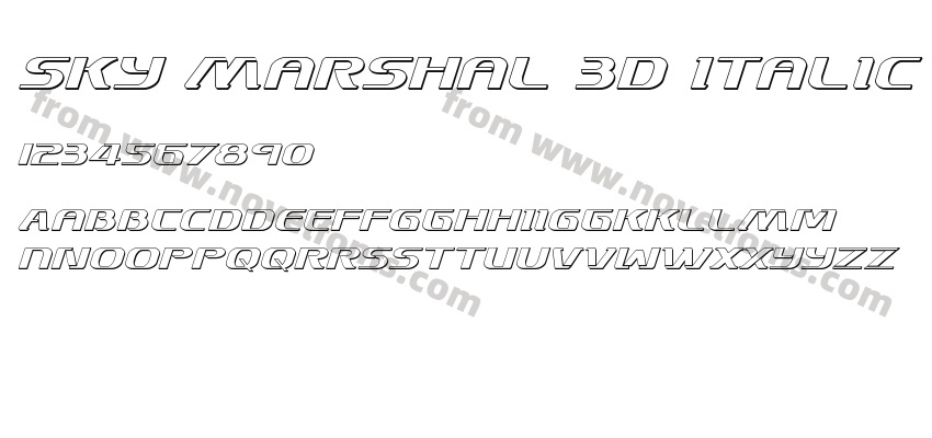 Sky Marshal 3D ItalicPreview