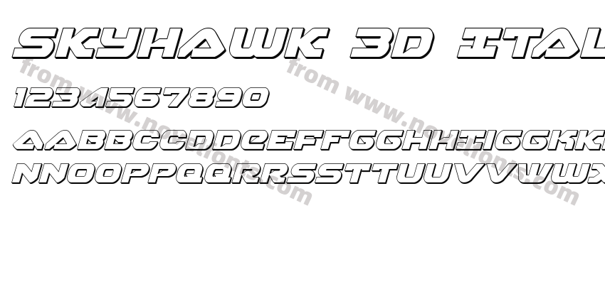 Skyhawk 3D ItalicPreview