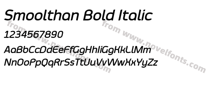 Smoolthan Bold ItalicPreview