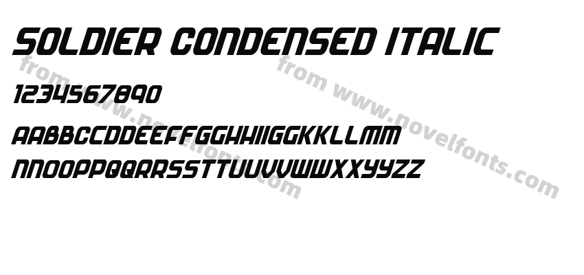 Soldier Condensed ItalicPreview