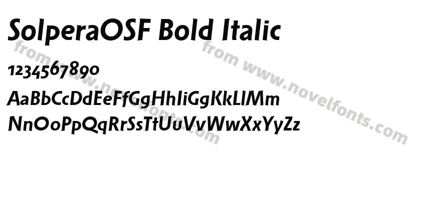 SolperaOSF Bold ItalicPreview