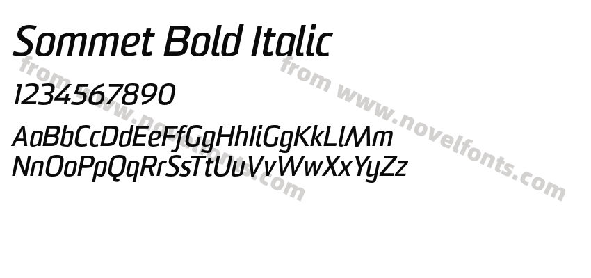 Sommet Bold ItalicPreview