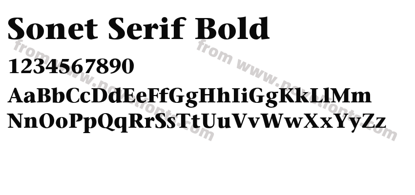 Sonet Serif BoldPreview