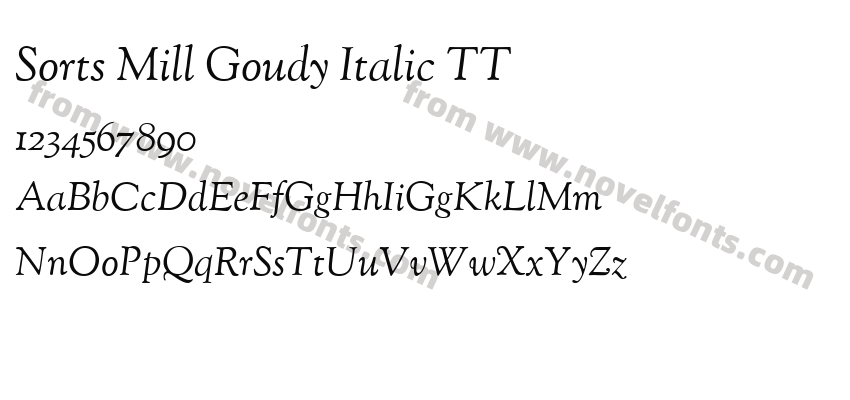 Sorts Mill Goudy Italic TTPreview