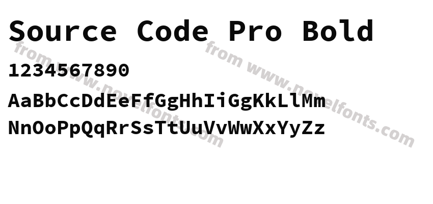 Source Code Pro BoldPreview