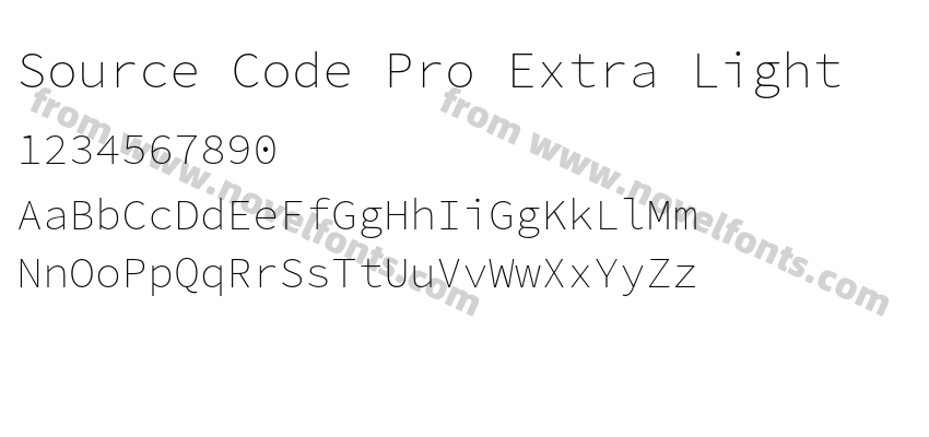 Source Code Pro Extra LightPreview