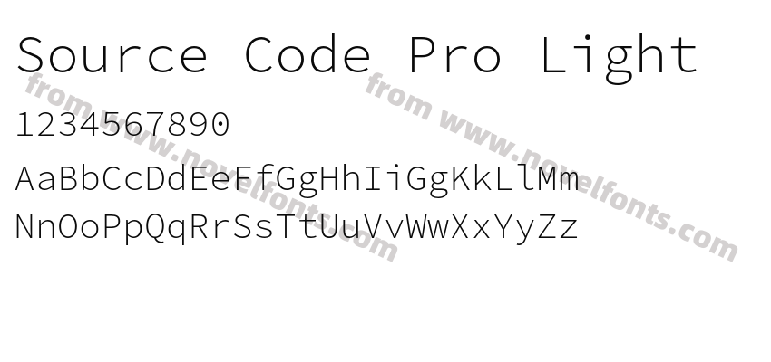 Source Code Pro LightPreview