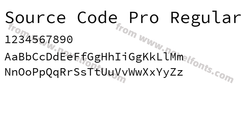 Source Code Pro RegularPreview