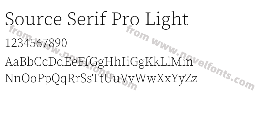 Source Serif Pro LightPreview