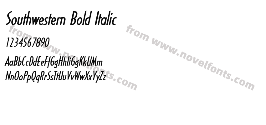 Southwestern Bold ItalicPreview