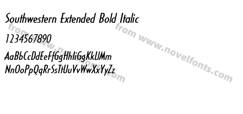 Southwestern Extended Bold ItalicPreview