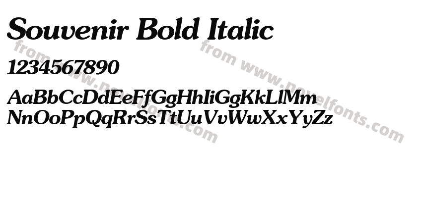 Souvenir Bold ItalicPreview