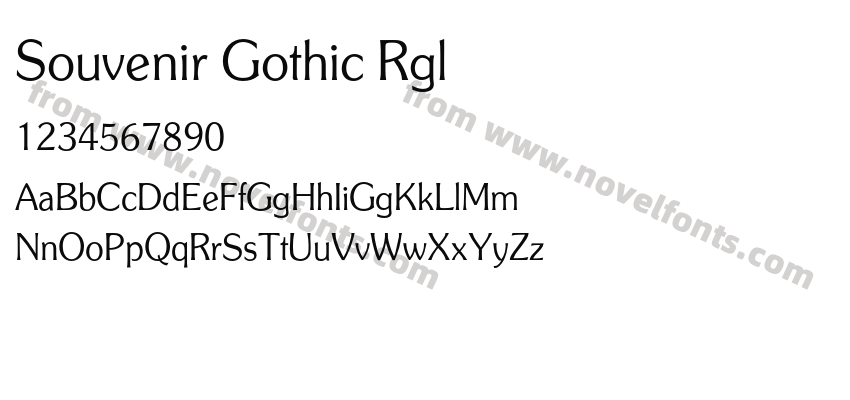 Souvenir Gothic RglPreview