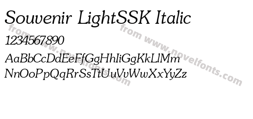 Souvenir LightSSK ItalicPreview