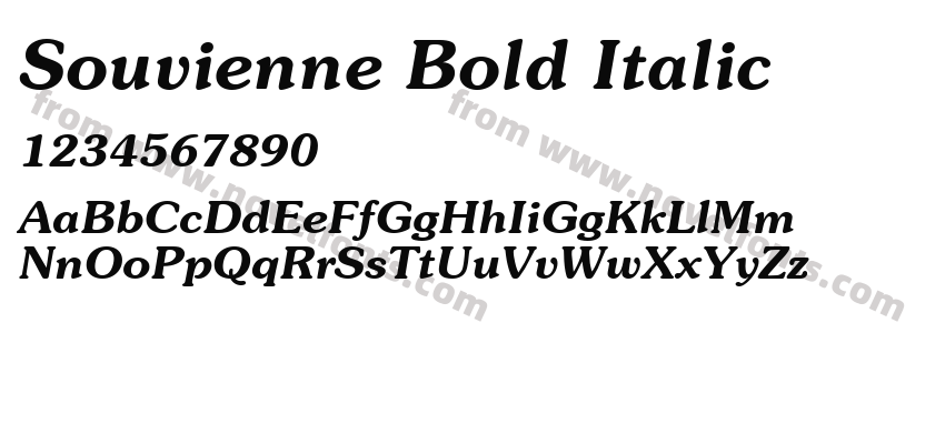 Souvienne Bold ItalicPreview