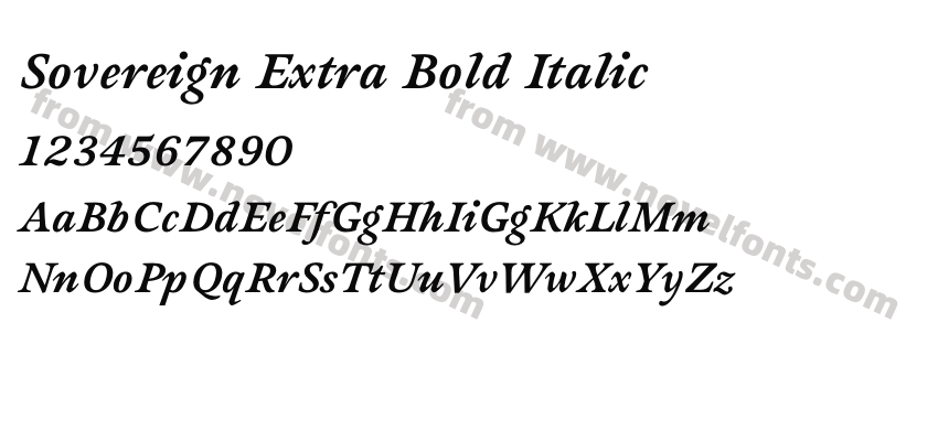 Sovereign Extra Bold ItalicPreview