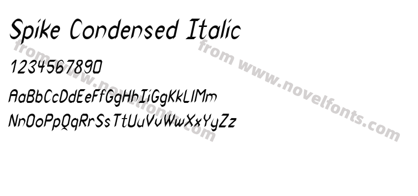 Spike Condensed ItalicPreview