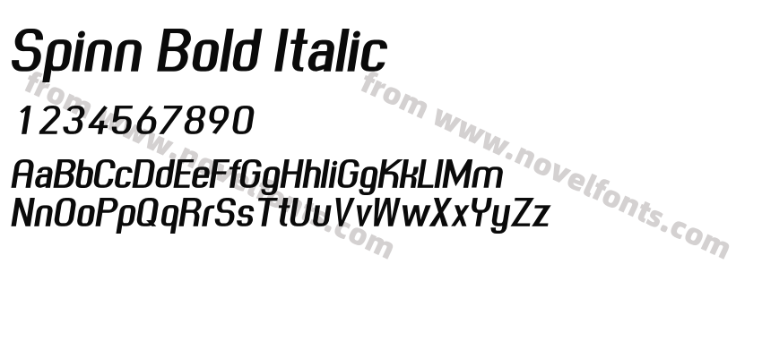 Spinn Bold ItalicPreview