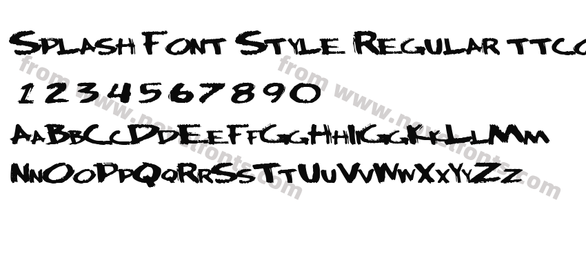 Splash Font Style Regular ttconPreview