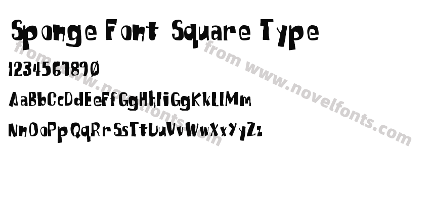 Sponge Font Square TypePreview