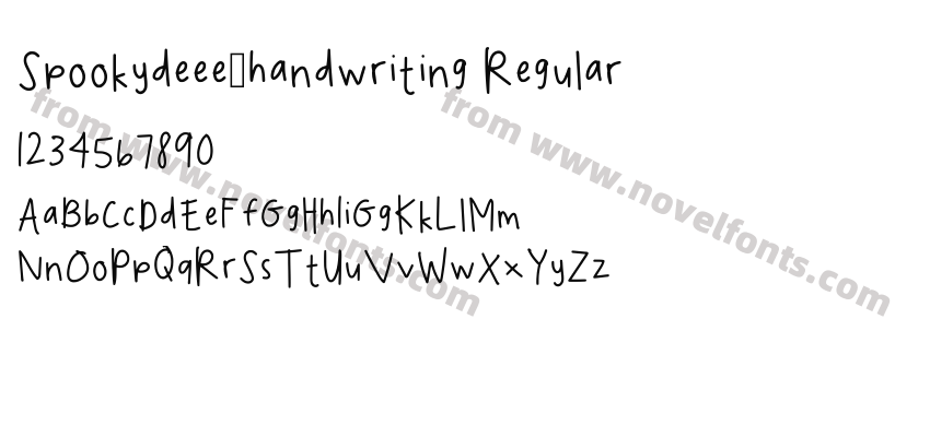 Spookydeee_handwriting RegularPreview