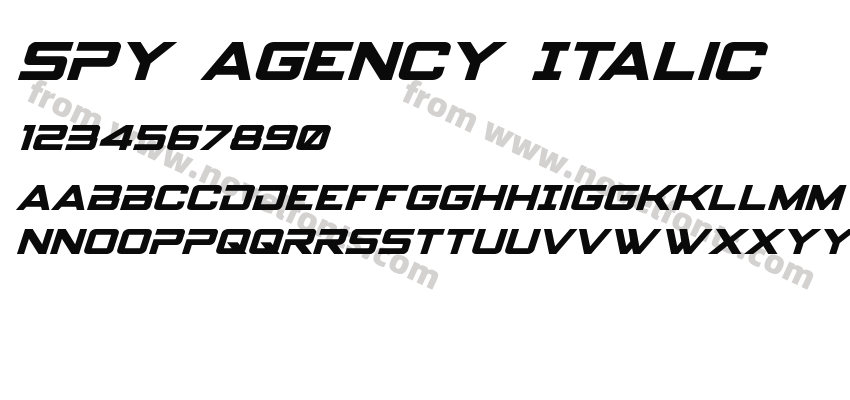 Spy Agency ItalicPreview