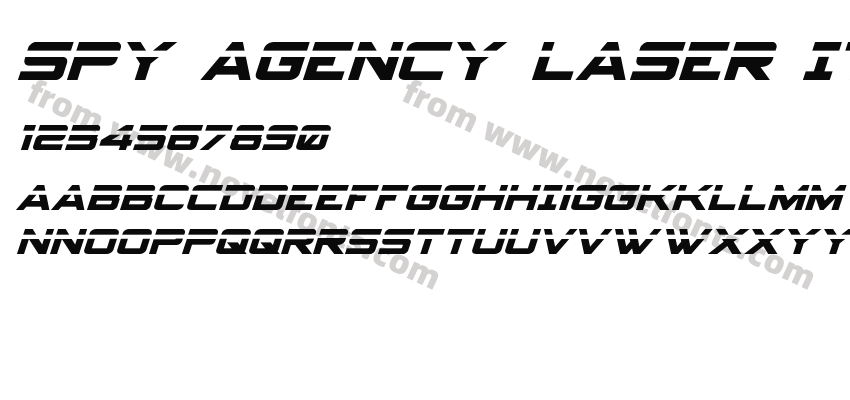 Spy Agency Laser ItalicPreview